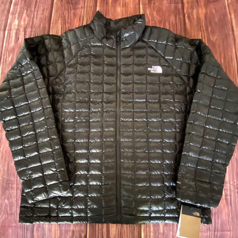 North Face ThermoBall Jacket Men's XXL Black NWT Regular Fit